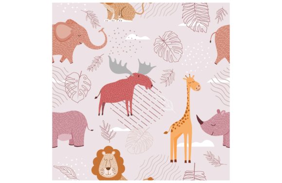 Childish Pattern with Funny Animals: A Playful Design Asset for Creative Projects