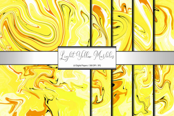 The Artistic Appeal and Practical Versatility of Bright Yellow Marble Digital Papers